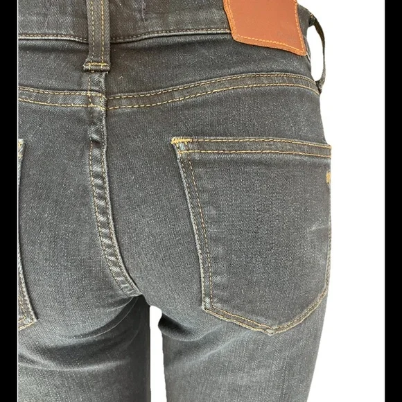 MADEWELL skinny skinny CROP dark BLUE denim JEANS w/stretch VERY NICE! - Picture 3 of 13